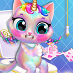 Twinkle My Unicorn Cat Princess Caring